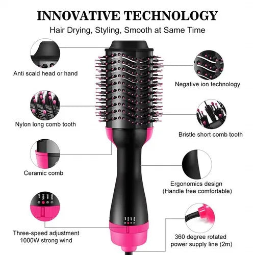 NOXâ¢ Volumizer Hair Dryer and Hot Air Brush | 3-in-1