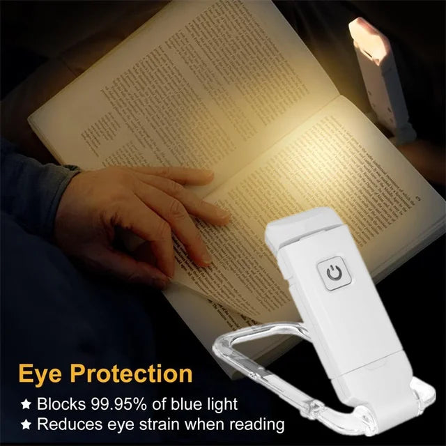 USB Rechargeable Book Light With 3 Levels & Colors
