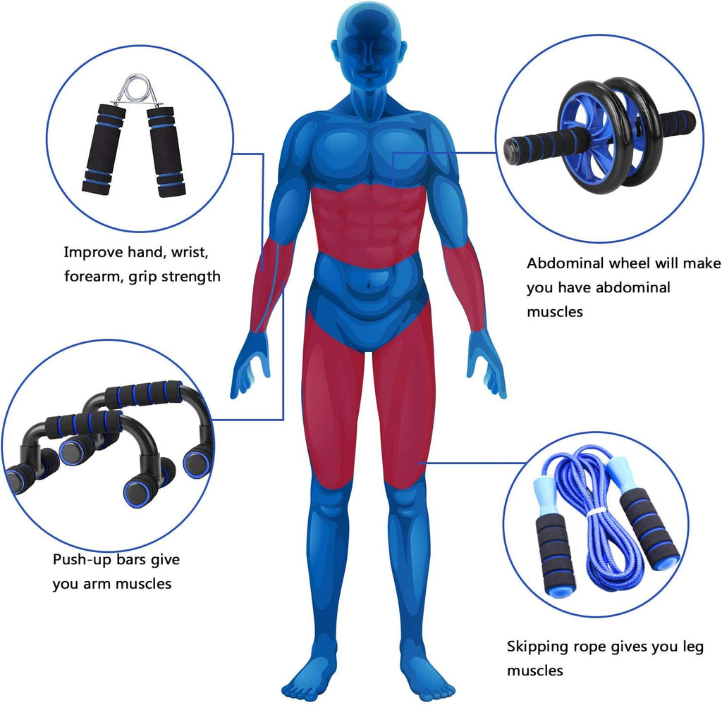 6 in 1 Pieces Sport Exercise Equipment Set Home Workout