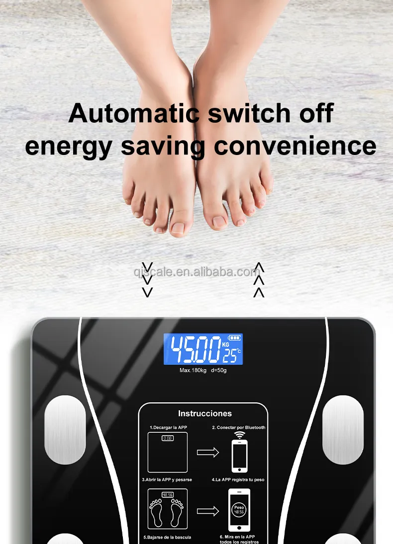 Sonifer Smart Digital Phone App Scale – Electronic Body Fat Scale with LED Display