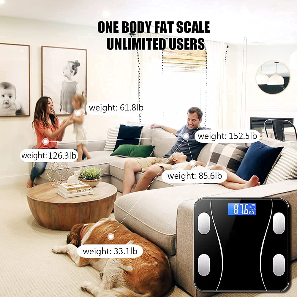 Sonifer Smart Digital Phone App Scale – Electronic Body Fat Scale with LED Display