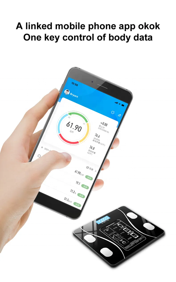 Sonifer Smart Digital Phone App Scale – Electronic Body Fat Scale with LED Display