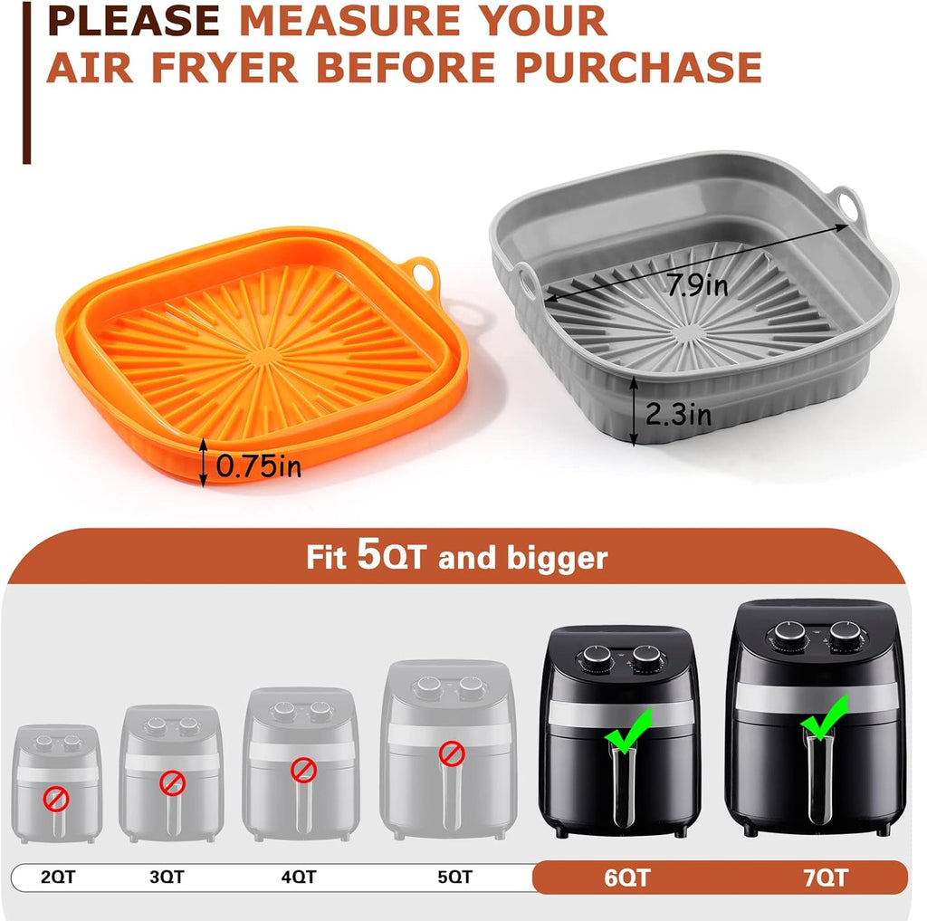 Air fryer silicon foldable plate 3pcs