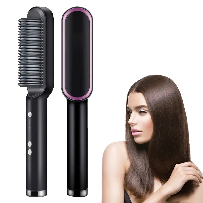Portable Hair Straightener Brush