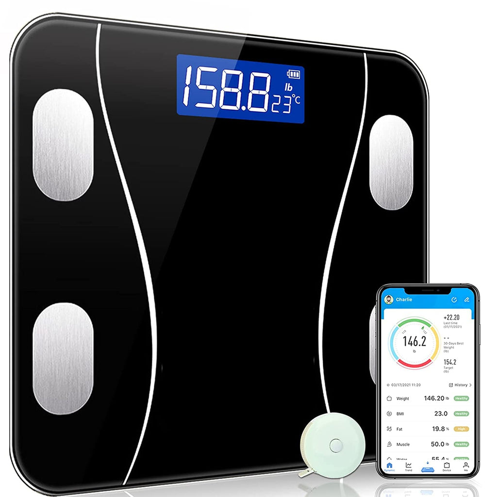 Sonifer Smart Digital Phone App Scale – Electronic Body Fat Scale with LED Display