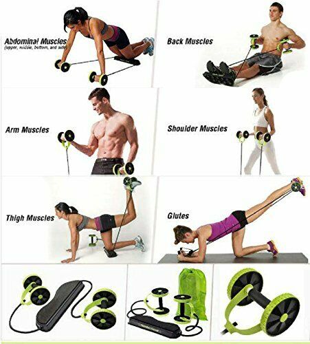 Revoflex Xtreme Abs Abdominal Exercise Wheel Body Strength Training Roller