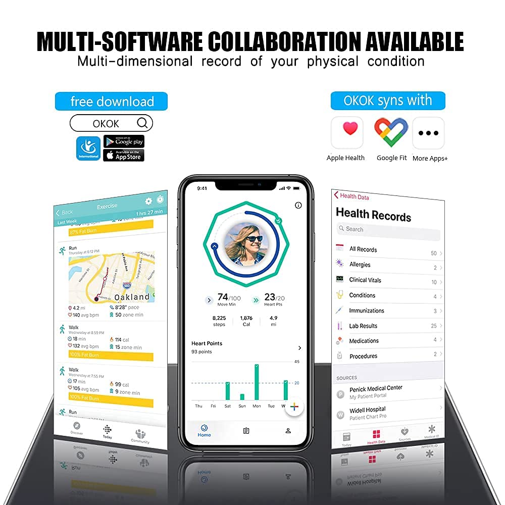 Sonifer Smart Digital Phone App Scale – Electronic Body Fat Scale with LED Display
