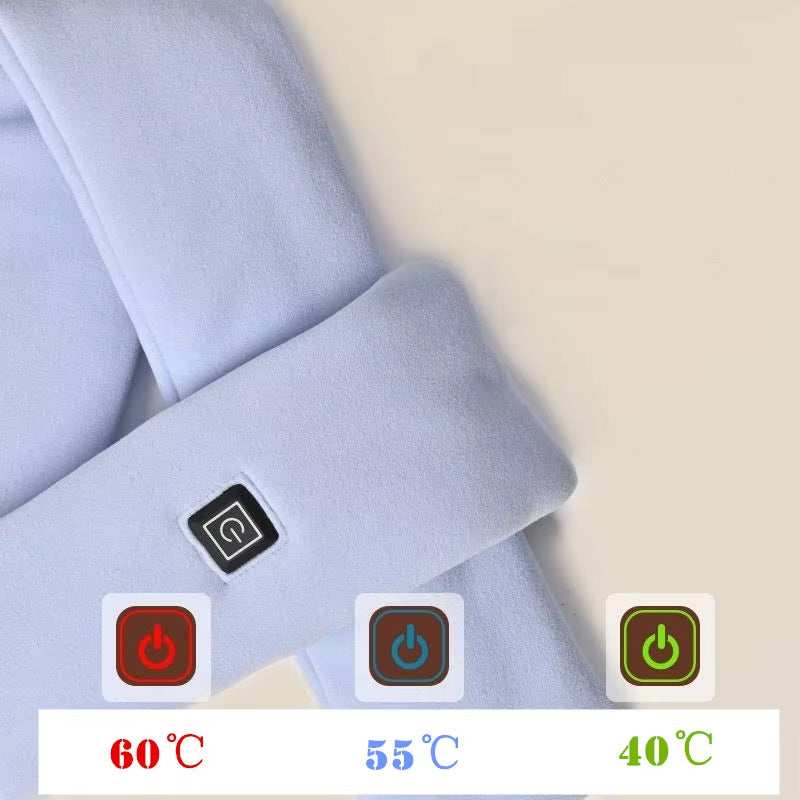 Electric Heated Scarf - Pro Electric Heated Scarf with 3 Heating Levels USB Rechargeable Heating Scarf